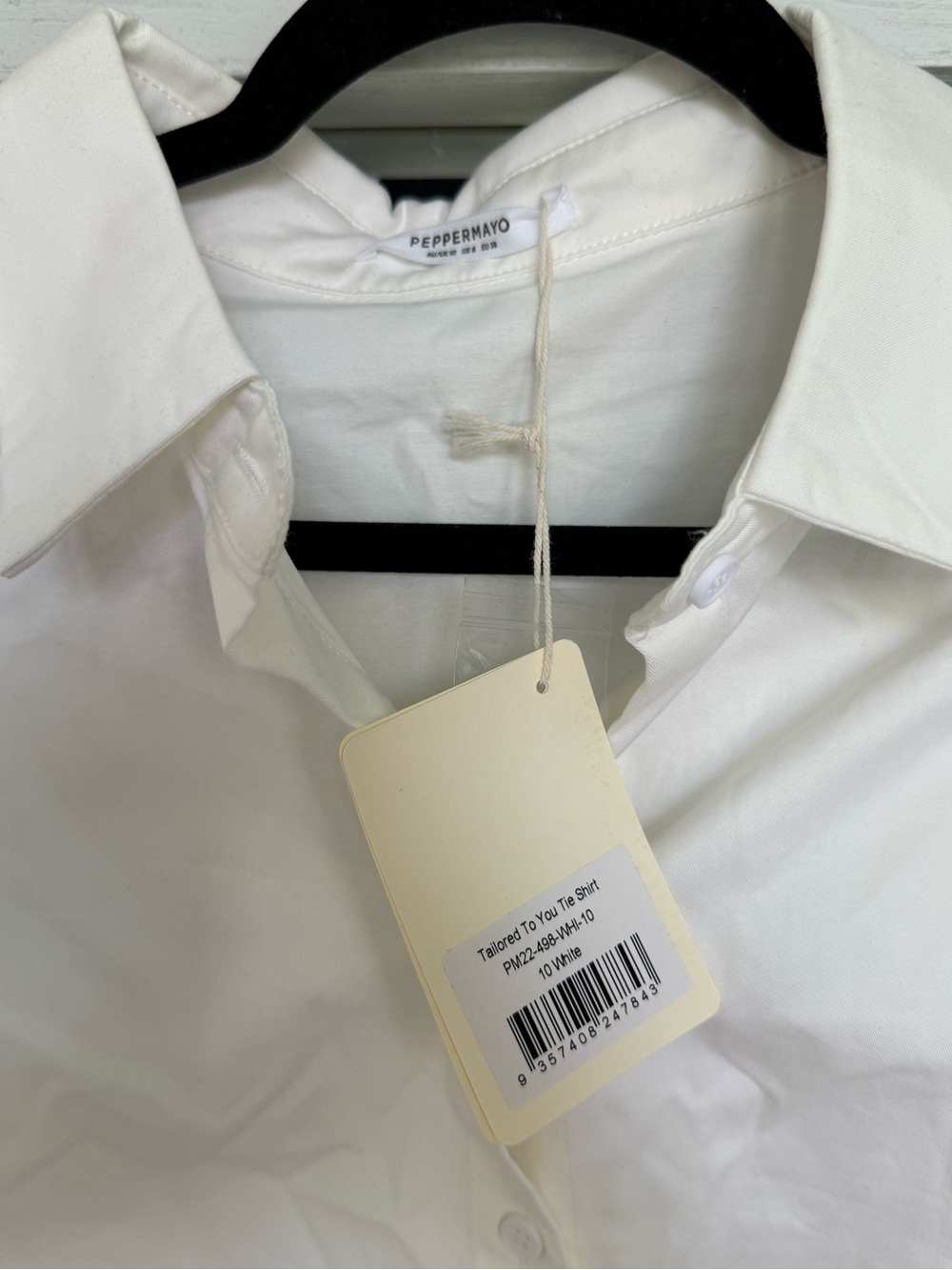 NWT Peppermayo Tailored To You Tie Shirt - Picture 4 of 6